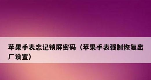 苹果开机密码设置指南（从入门到高级，一文解读苹果开机密码设置技巧）