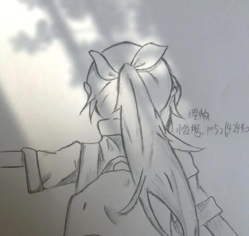 以电脑工作的背影素描教程（用一支铅笔，画出背对着电脑的身影，品味工作的美好）